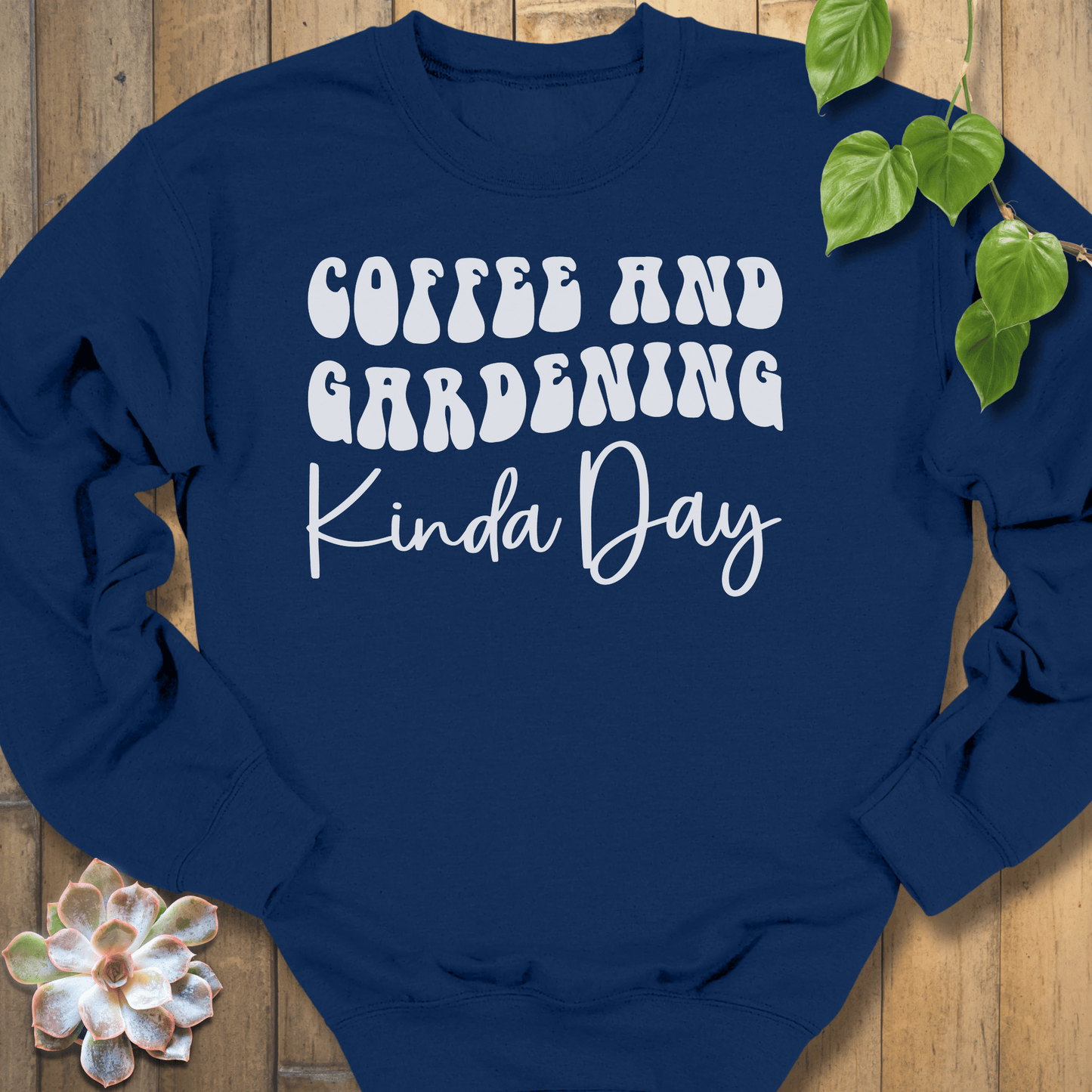 Navy / S Coffee And Gardening Sweatshirt Sweatshirt