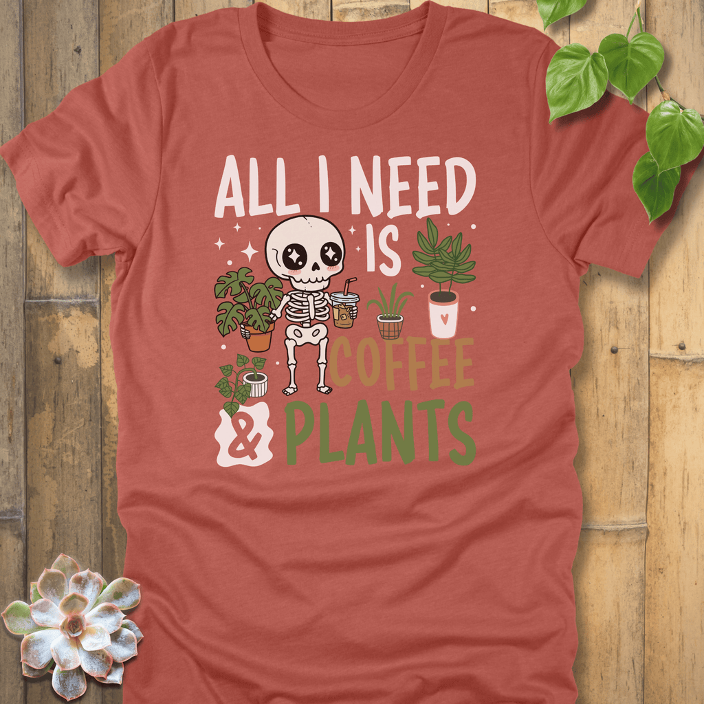 Heather Clay / S Coffee & Plant T-Shirt T-Shirt