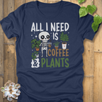 Heather Navy / S Coffee & Plant T-Shirt T-Shirt