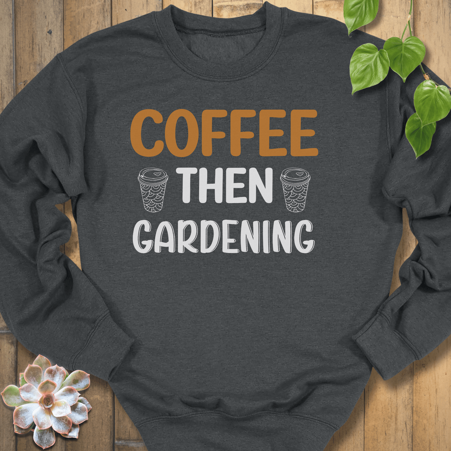 Dark Heather / S Coffee The Gardening Sweatshirt Sweatshirt
