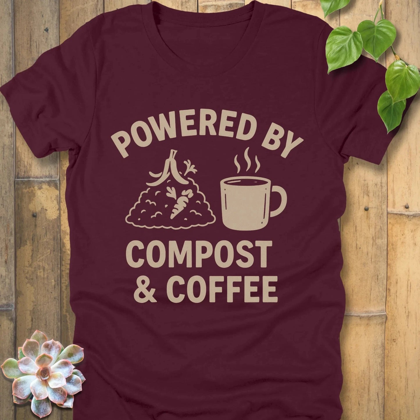 Maroon / S Compost & Coffee T-Shirt T-Shirt