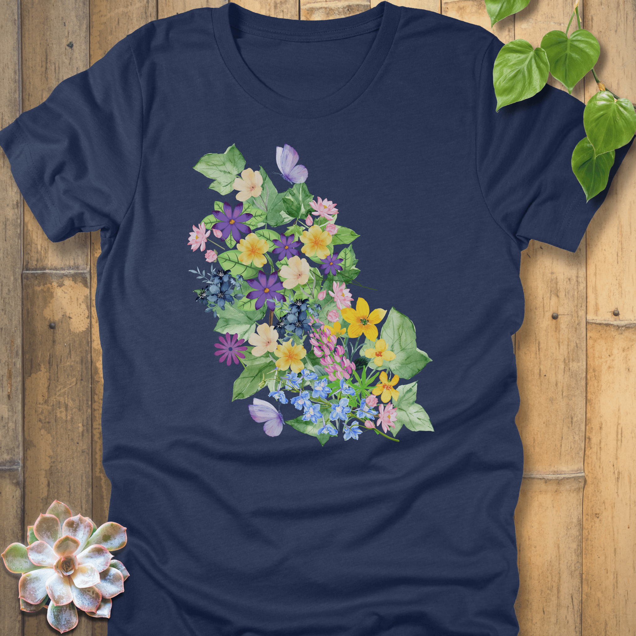 Heather Navy / S Cottagecore T-shirt T-Shirt