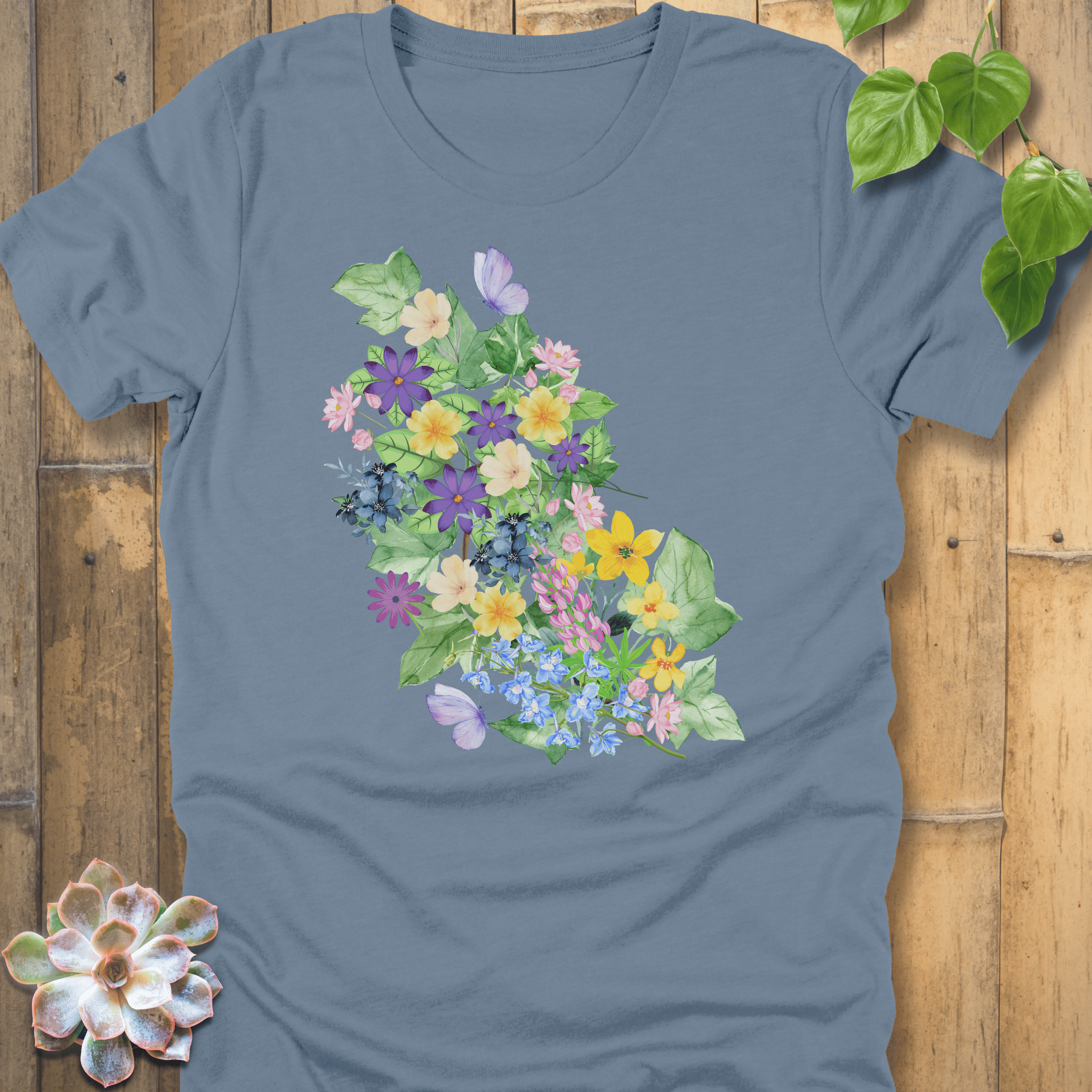 Steel Blue / S Cottagecore T-shirt T-Shirt