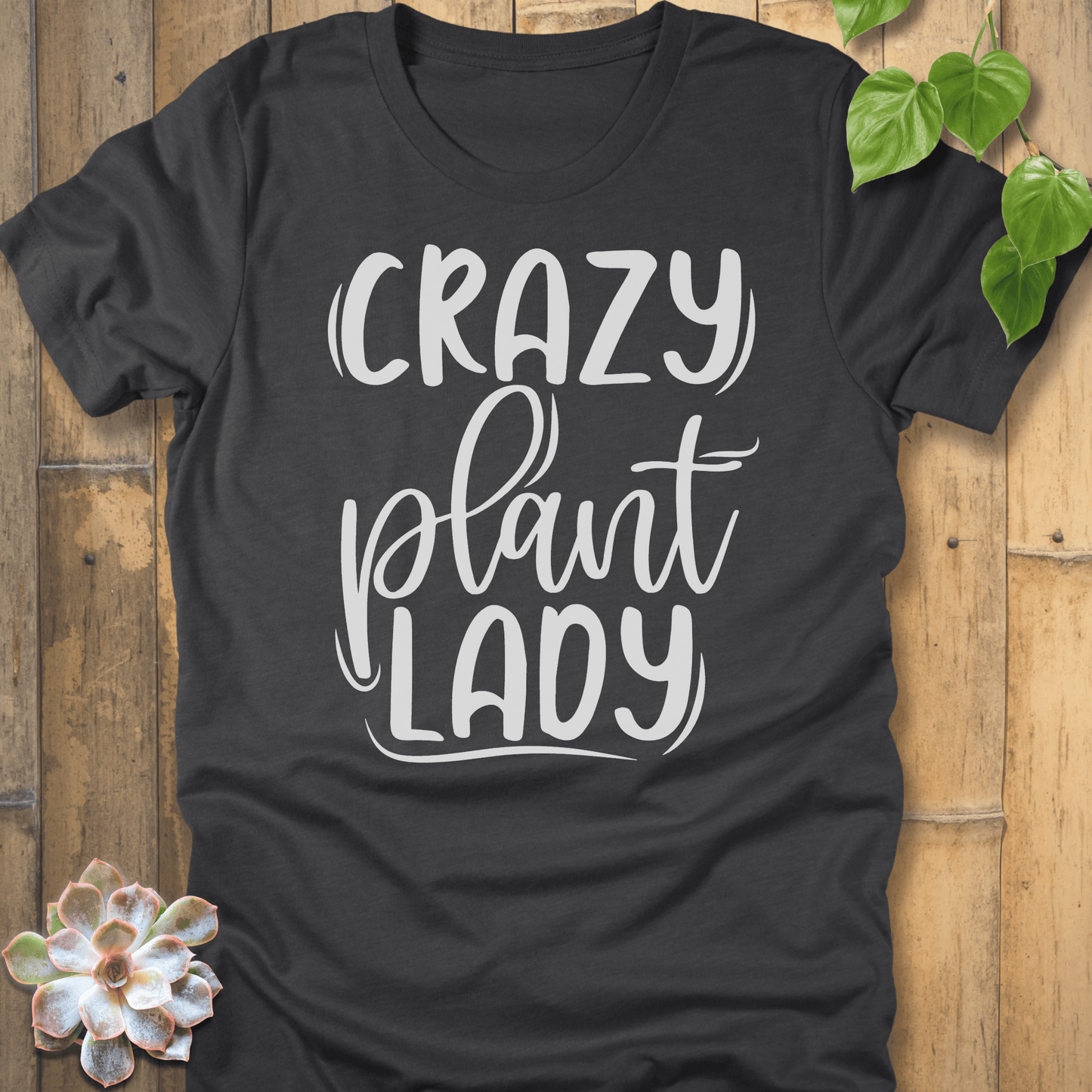 Dark Grey Heather / S Crazy Lady T-Shirt T-Shirt