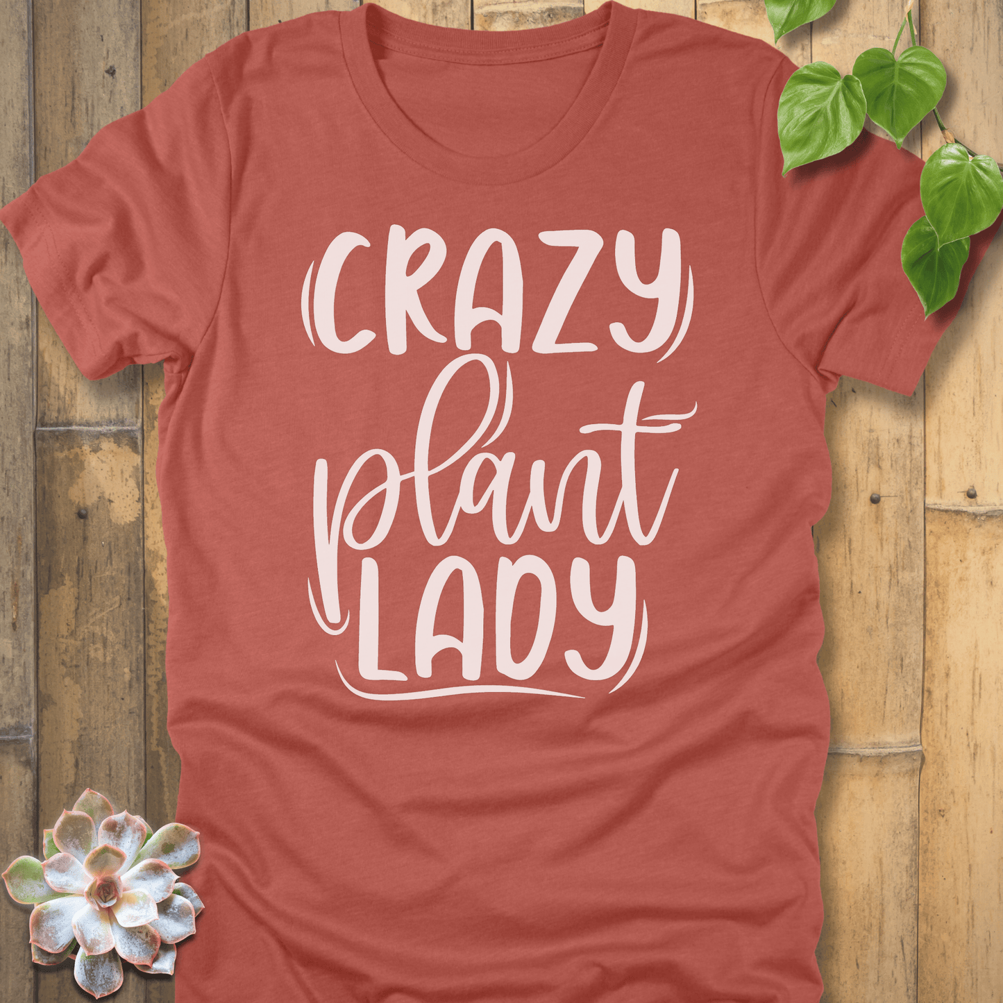 Heather Clay / S Crazy Lady T-Shirt T-Shirt