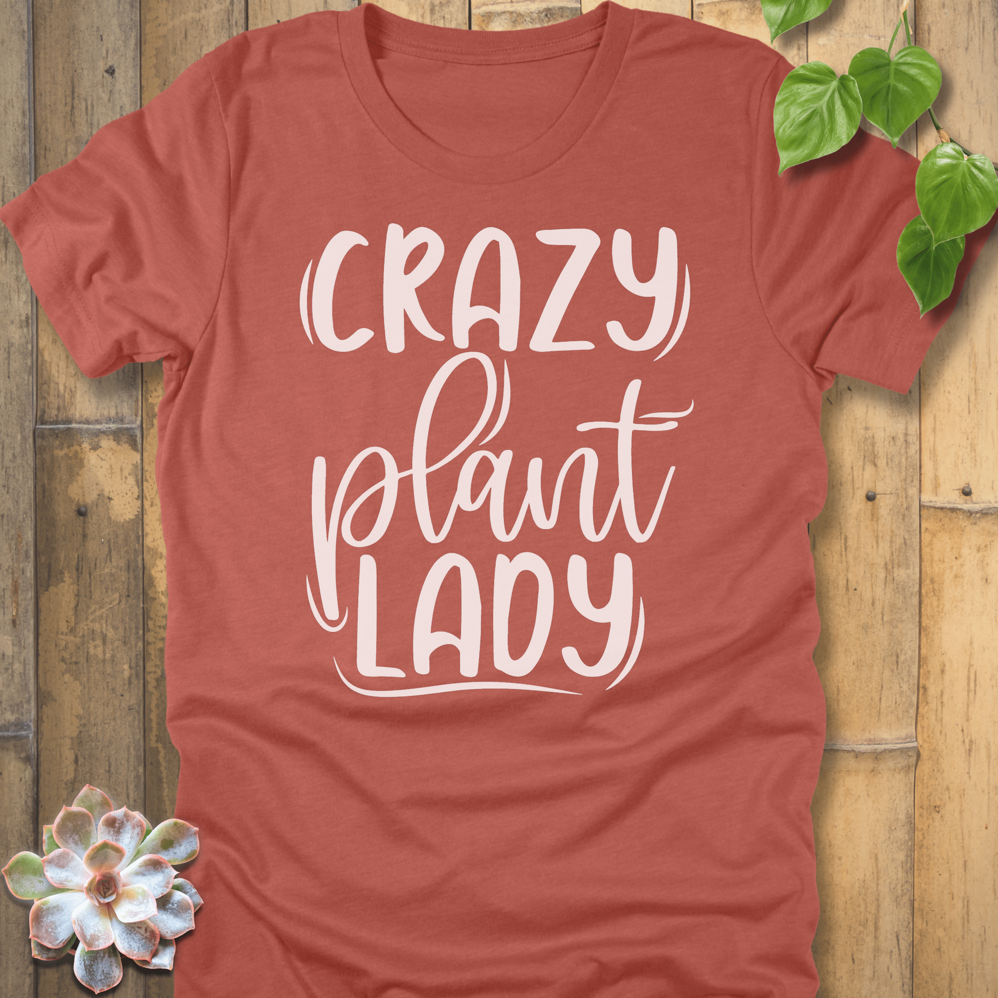 Heather Clay / S Crazy Lady T-Shirt T-Shirt