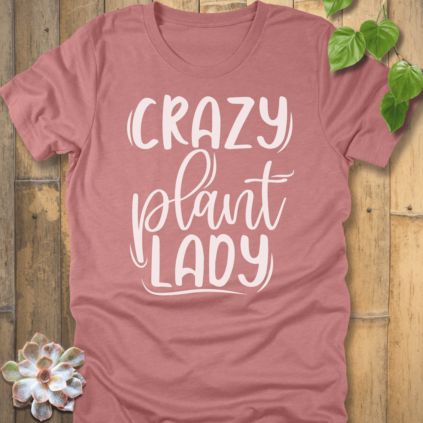 Heather Mauve / S Crazy Lady T-Shirt T-Shirt
