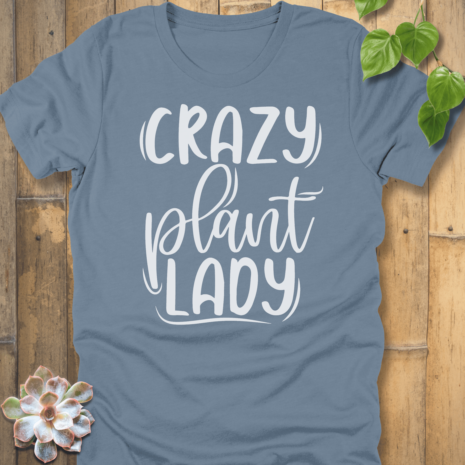 Steel Blue / S Crazy Lady T-Shirt T-Shirt