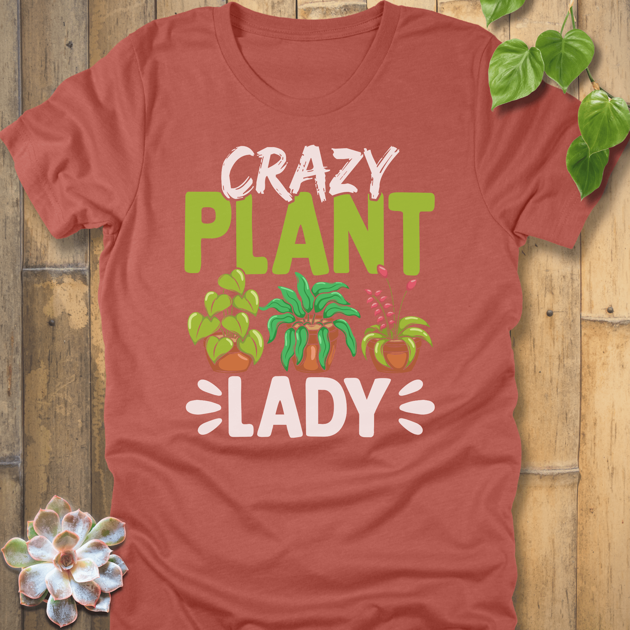 Heather Clay / S Crazy Plant Lady T-Shirt T-Shirt