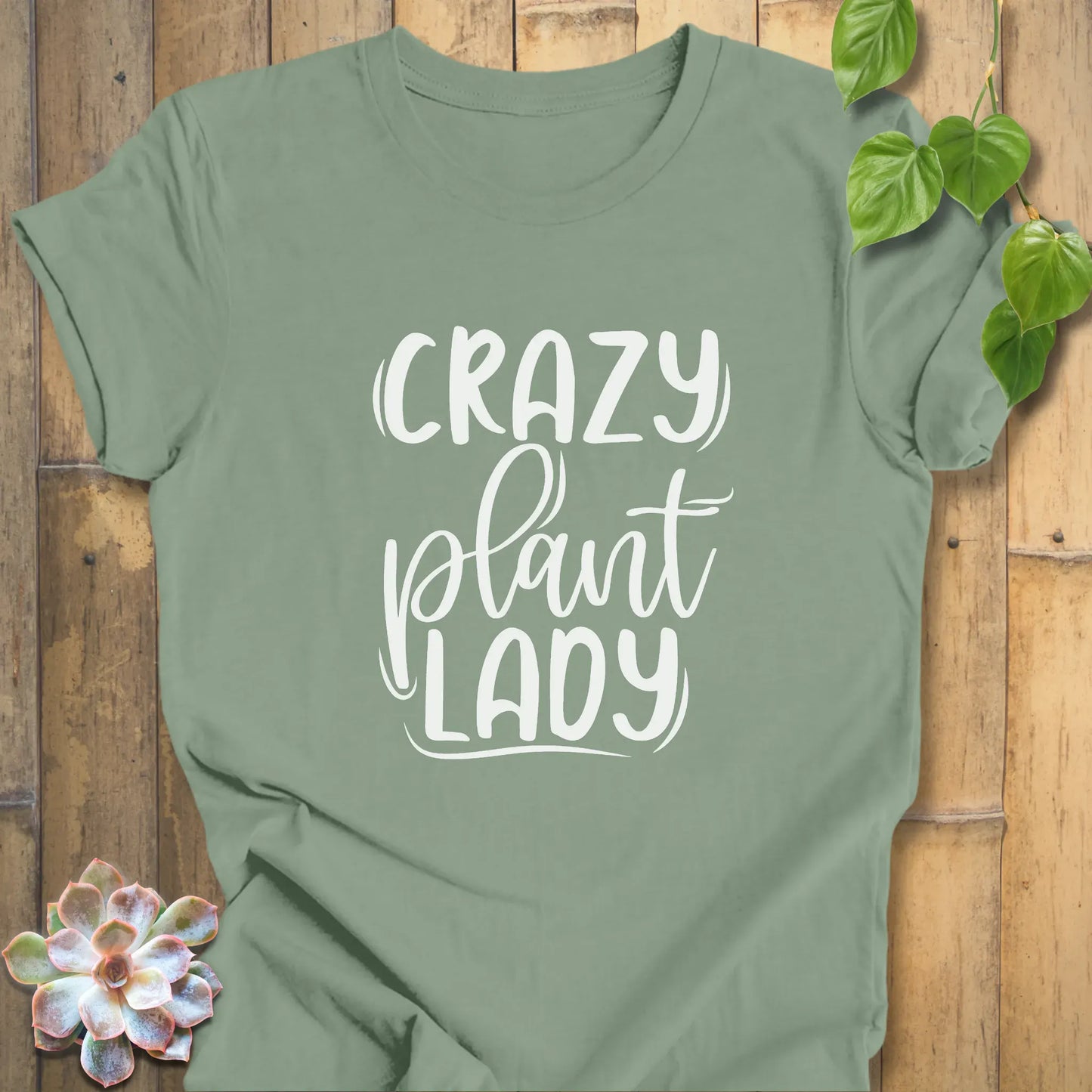 Sage / XS Crazy Plant Lady - T-Shirt T-Shirt
