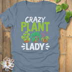 Steel Blue / S Crazy Plant Lady T-Shirt T-Shirt