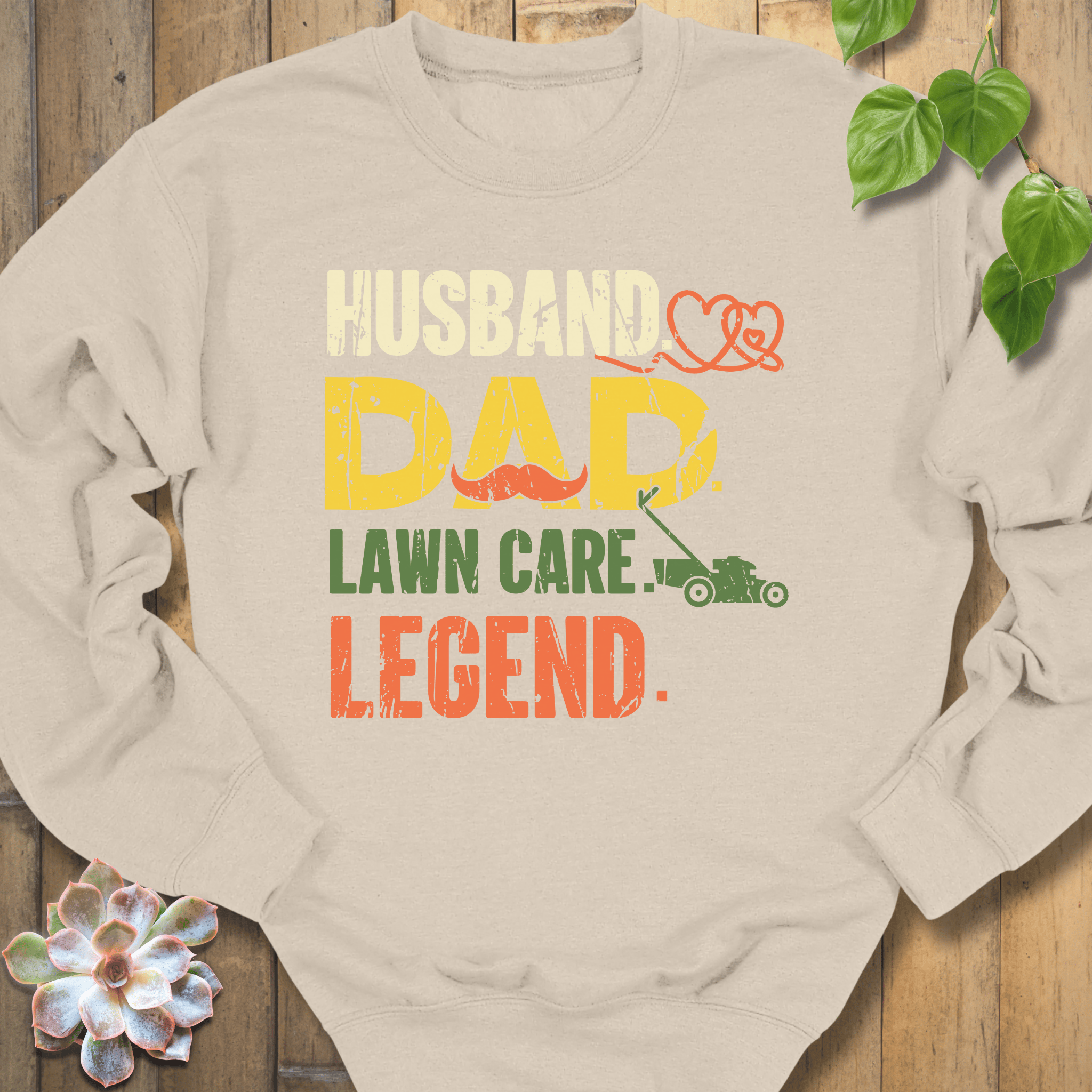 Sand / S Dad Lawn Care Legend Sweatshirt Sweatshirt
