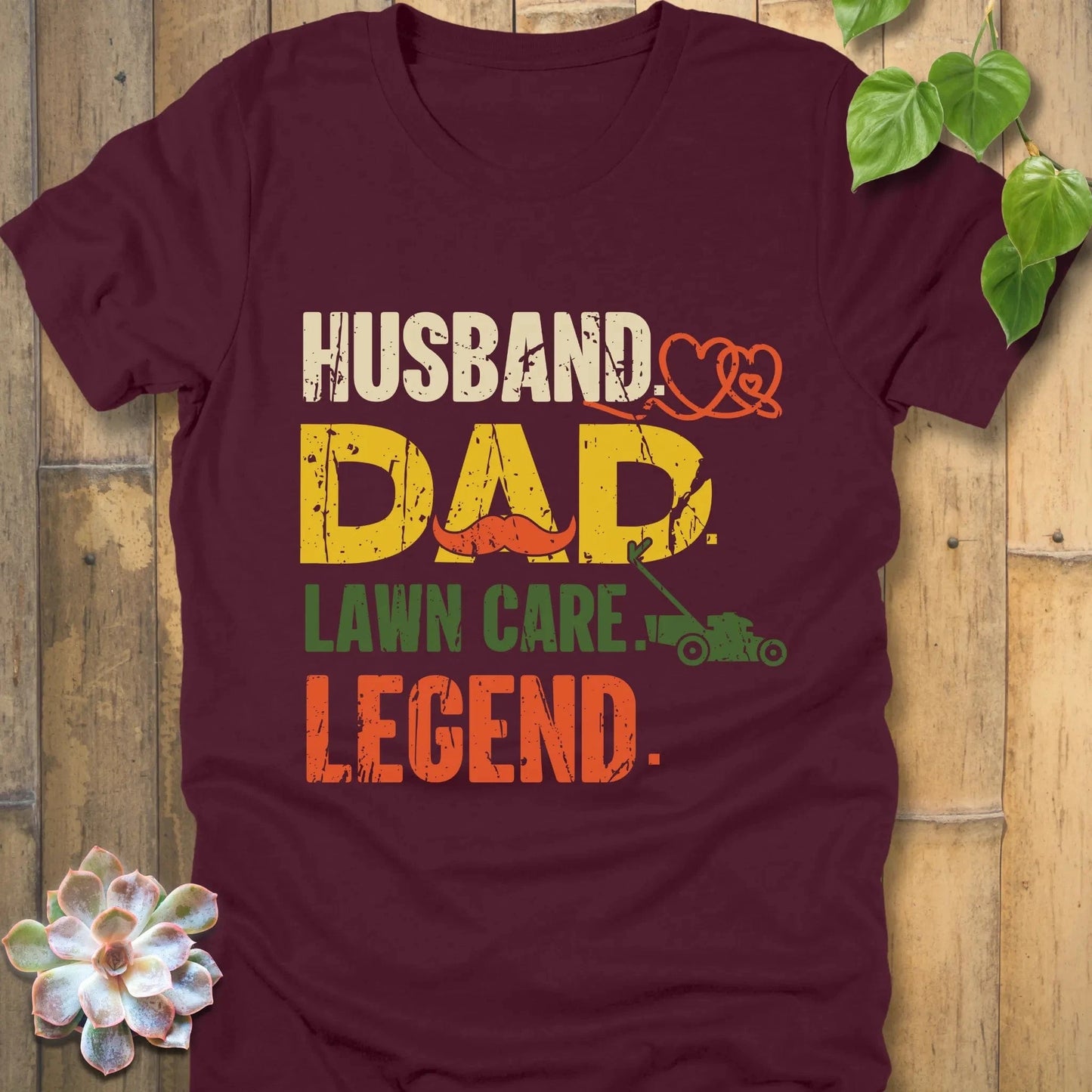 Maroon / S Dad Lawn Care Legend T-Shirt T-Shirt