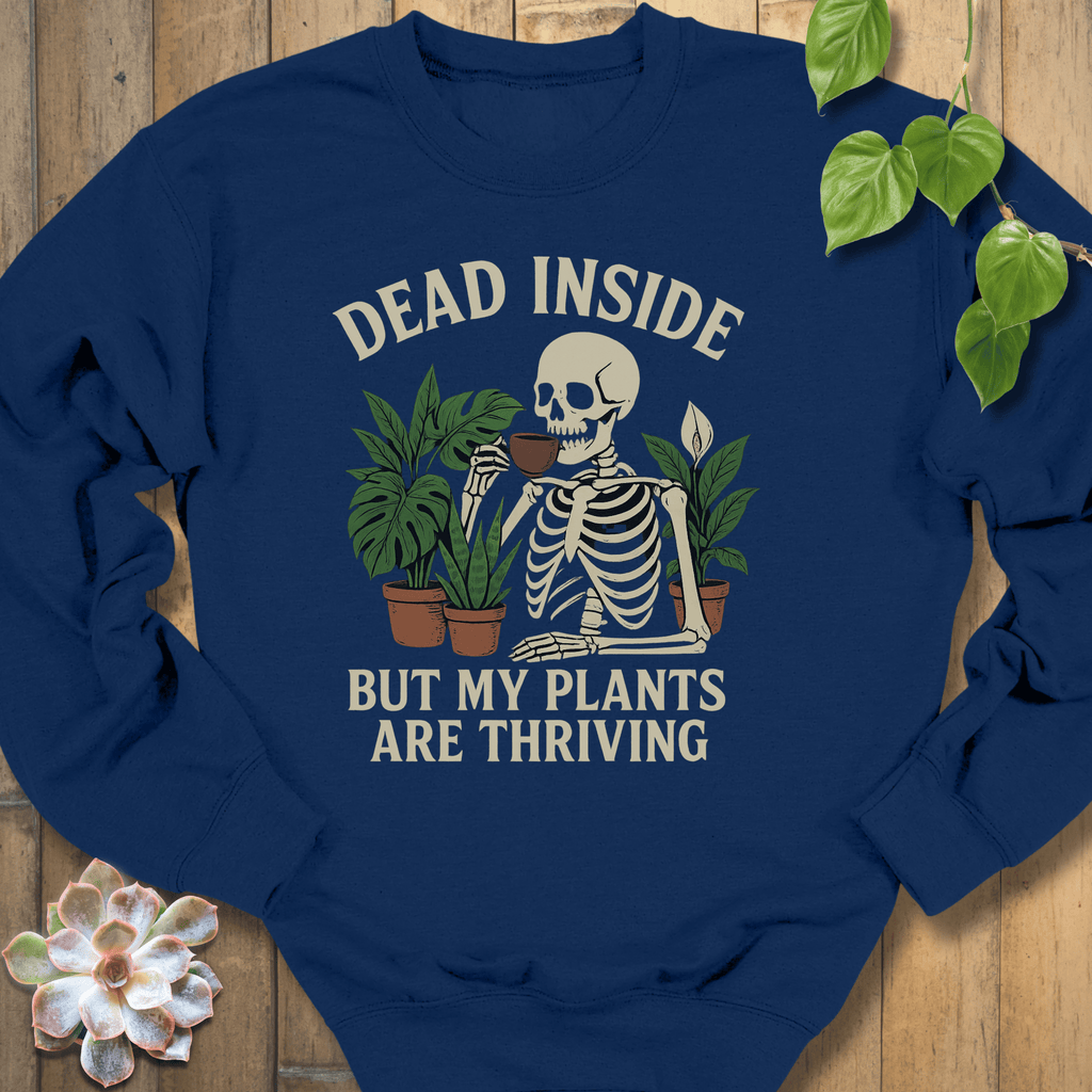 Navy / S Dead Inside Sweatshirt Sweatshirt