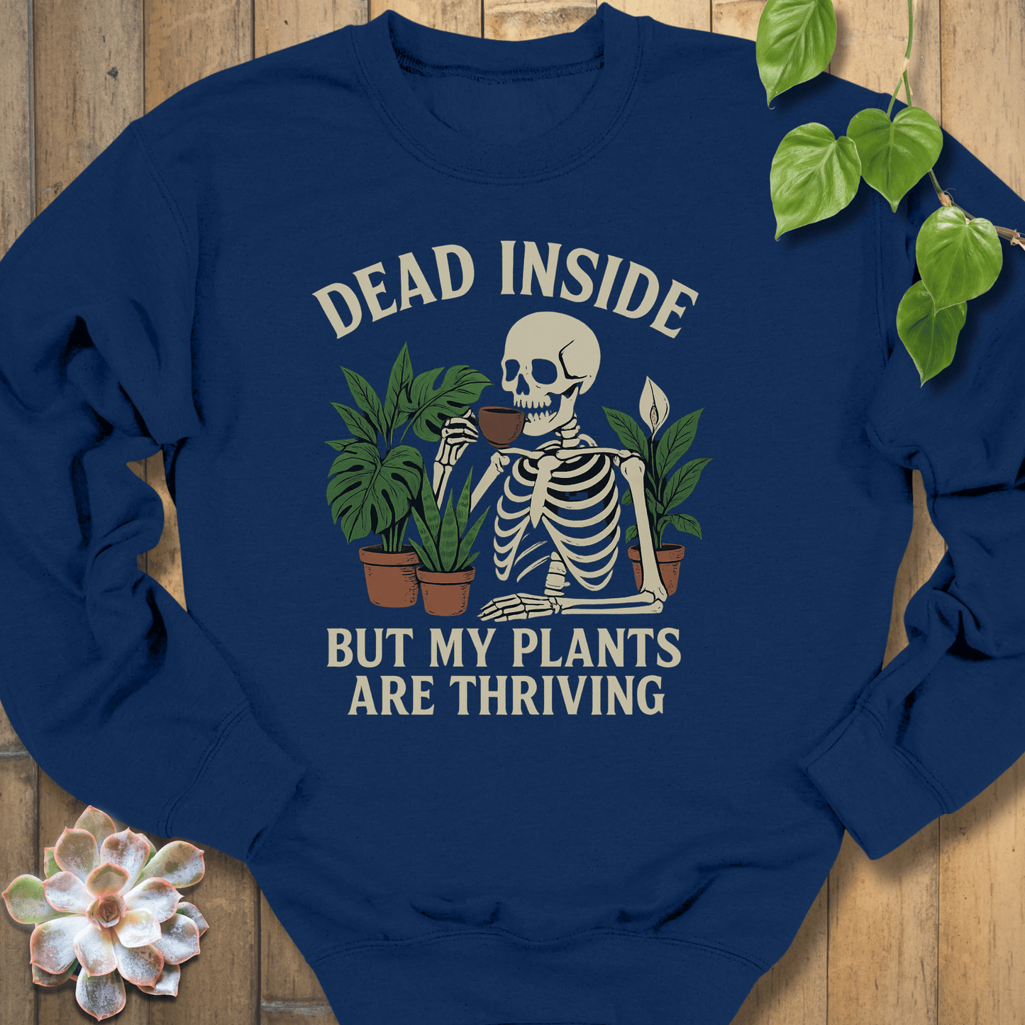 Navy / S Dead Inside Sweatshirt Sweatshirt