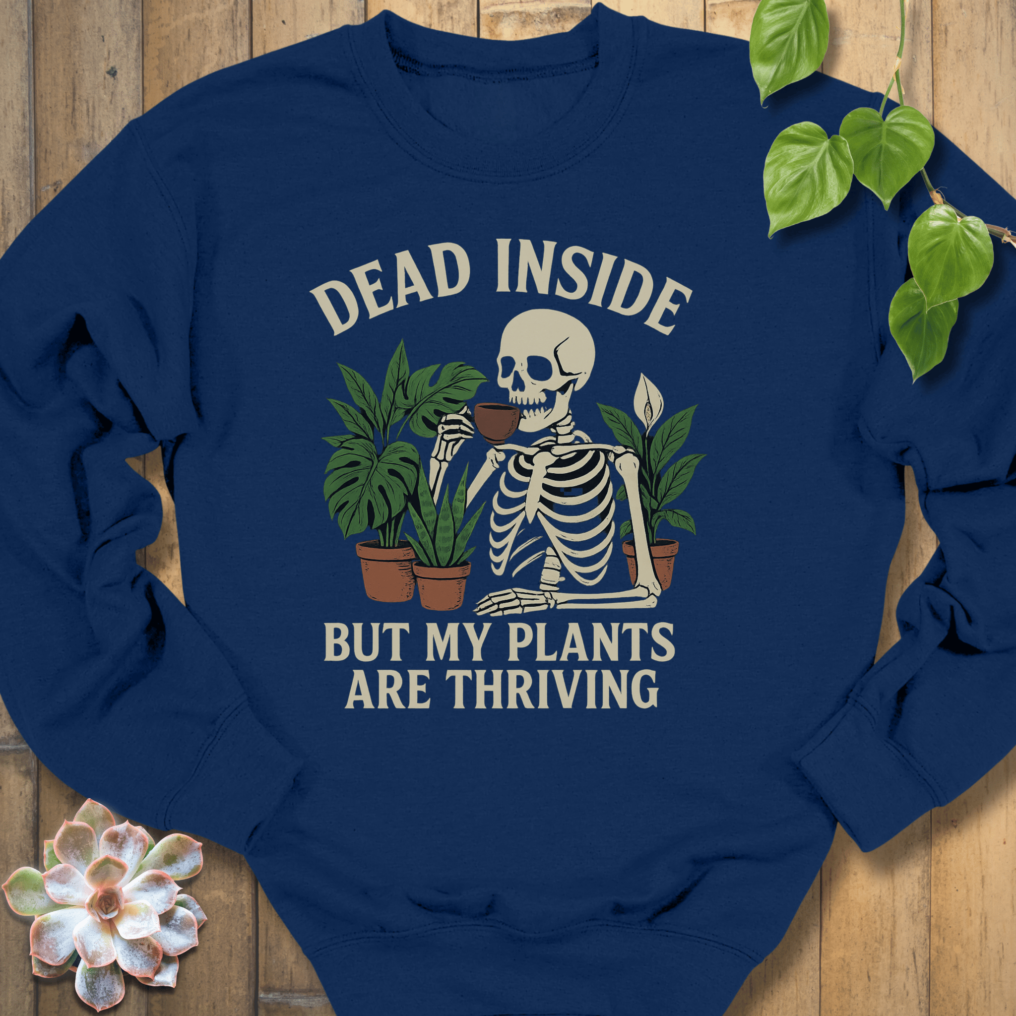 Navy / S Dead Inside Sweatshirt Sweatshirt
