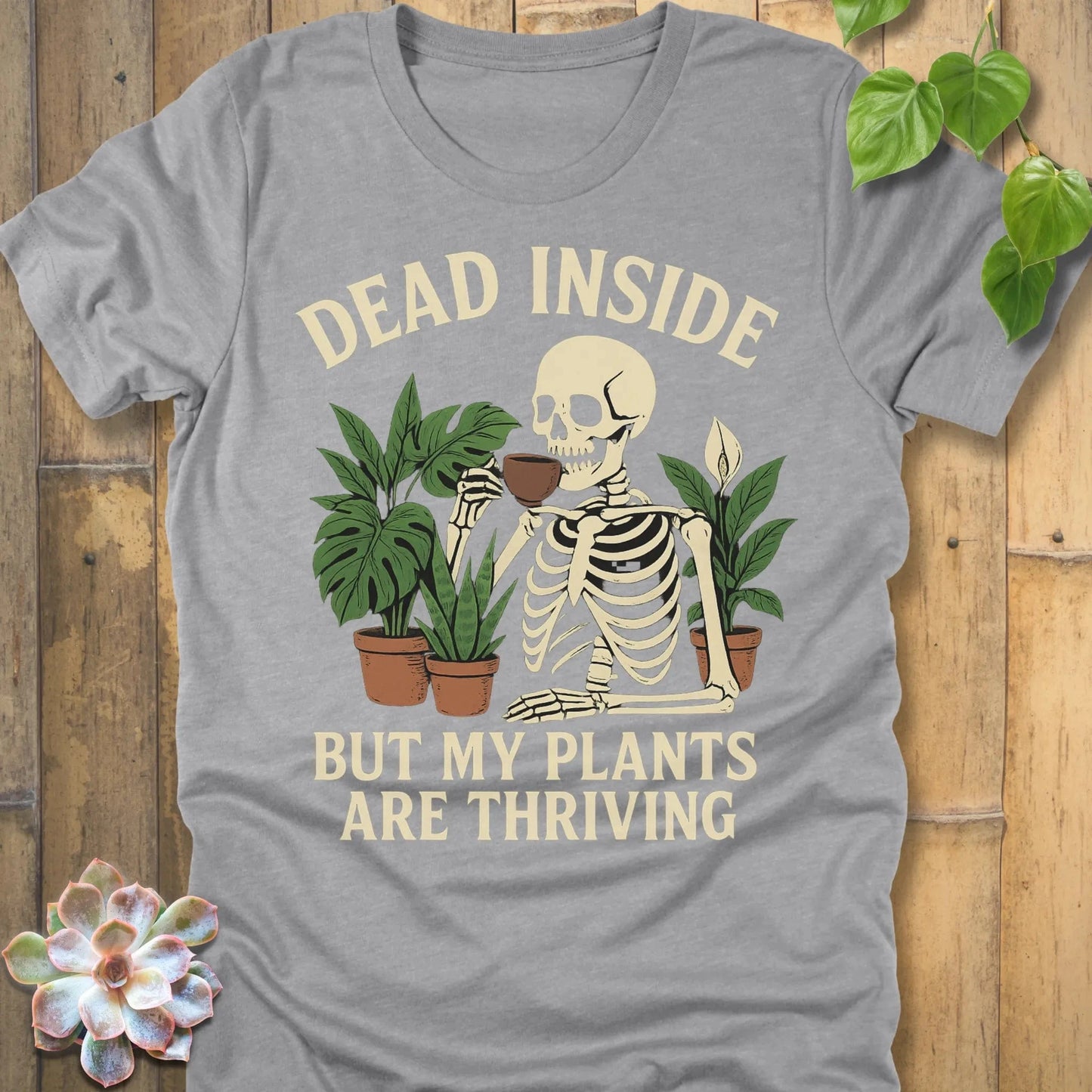Athletic Heather / S Dead Inside T-Shirt T-Shirt