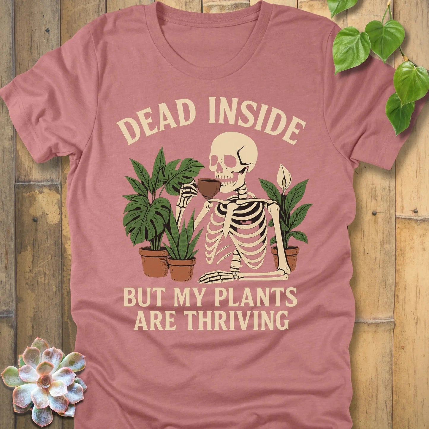 Heather Mauve / S Dead Inside T-Shirt T-Shirt