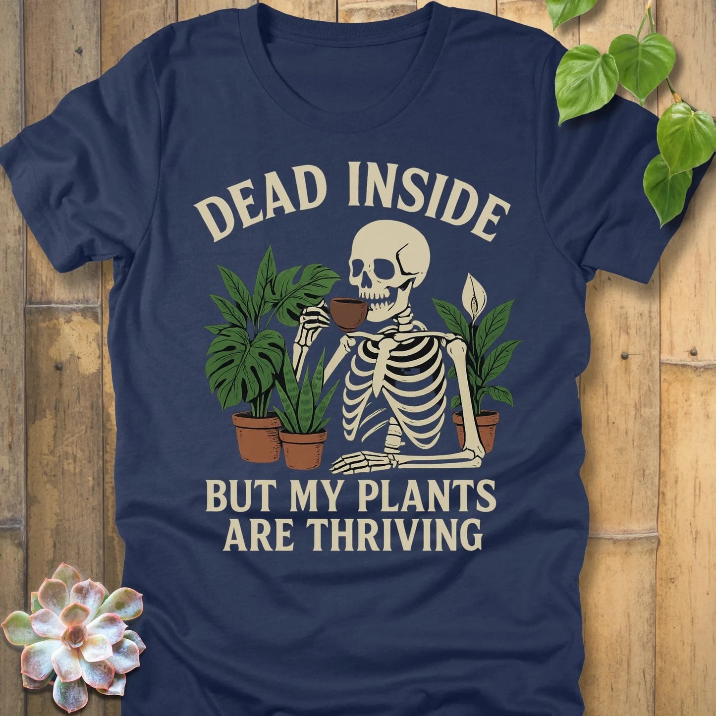 Heather Navy / S Dead Inside T-Shirt T-Shirt