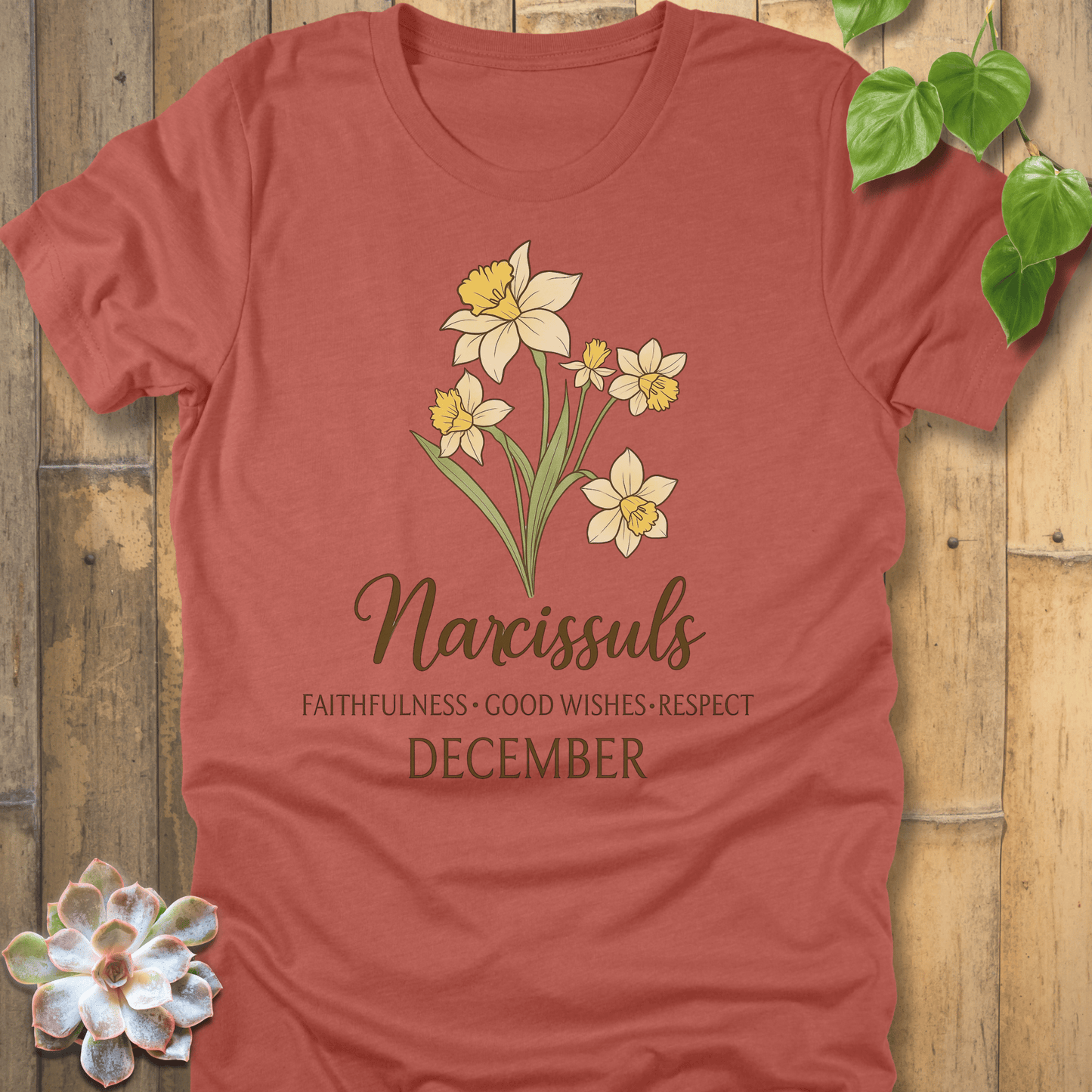 Heather Clay / S December Narcissus T-shirt T-Shirt