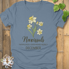 Steel Blue / S December Narcissus T-shirt T-Shirt