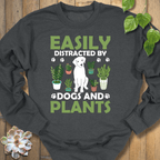 Dark Heather / S Distracted By Dogs Sweatshirt Sweatshirt