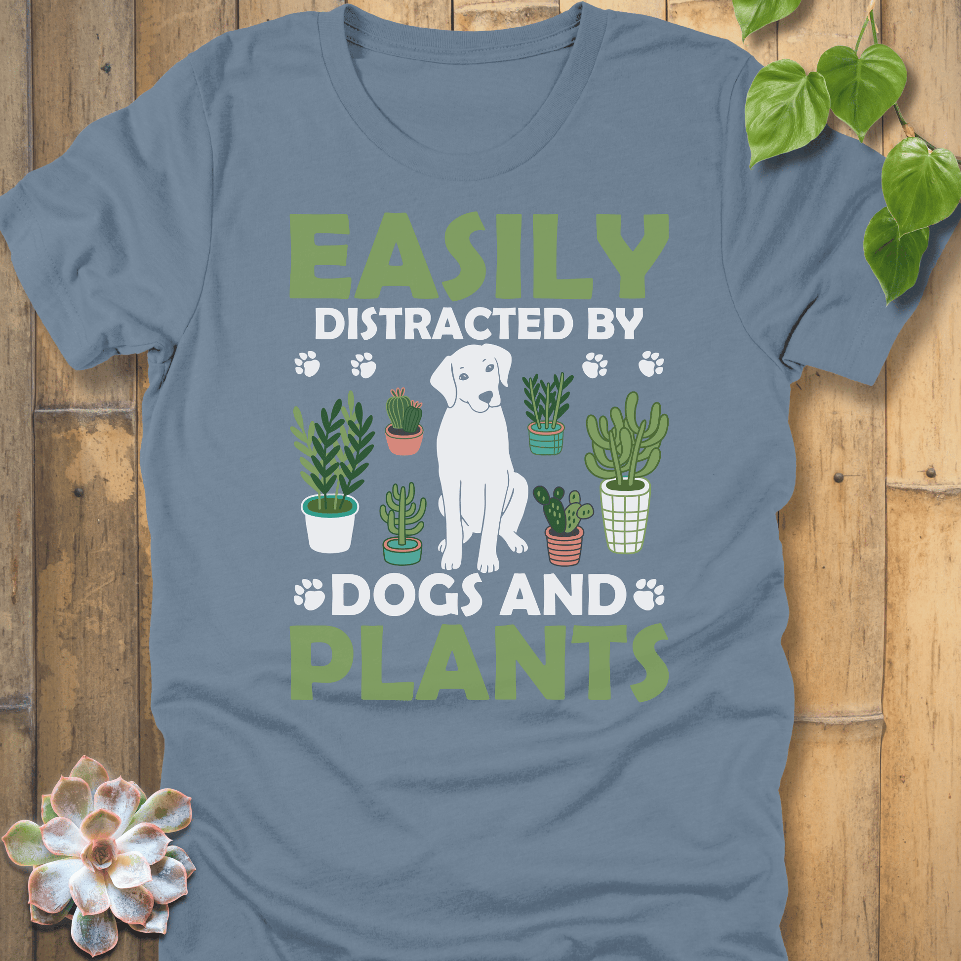 Steel Blue / S Distracted By Dogs T-Shirt T-Shirt