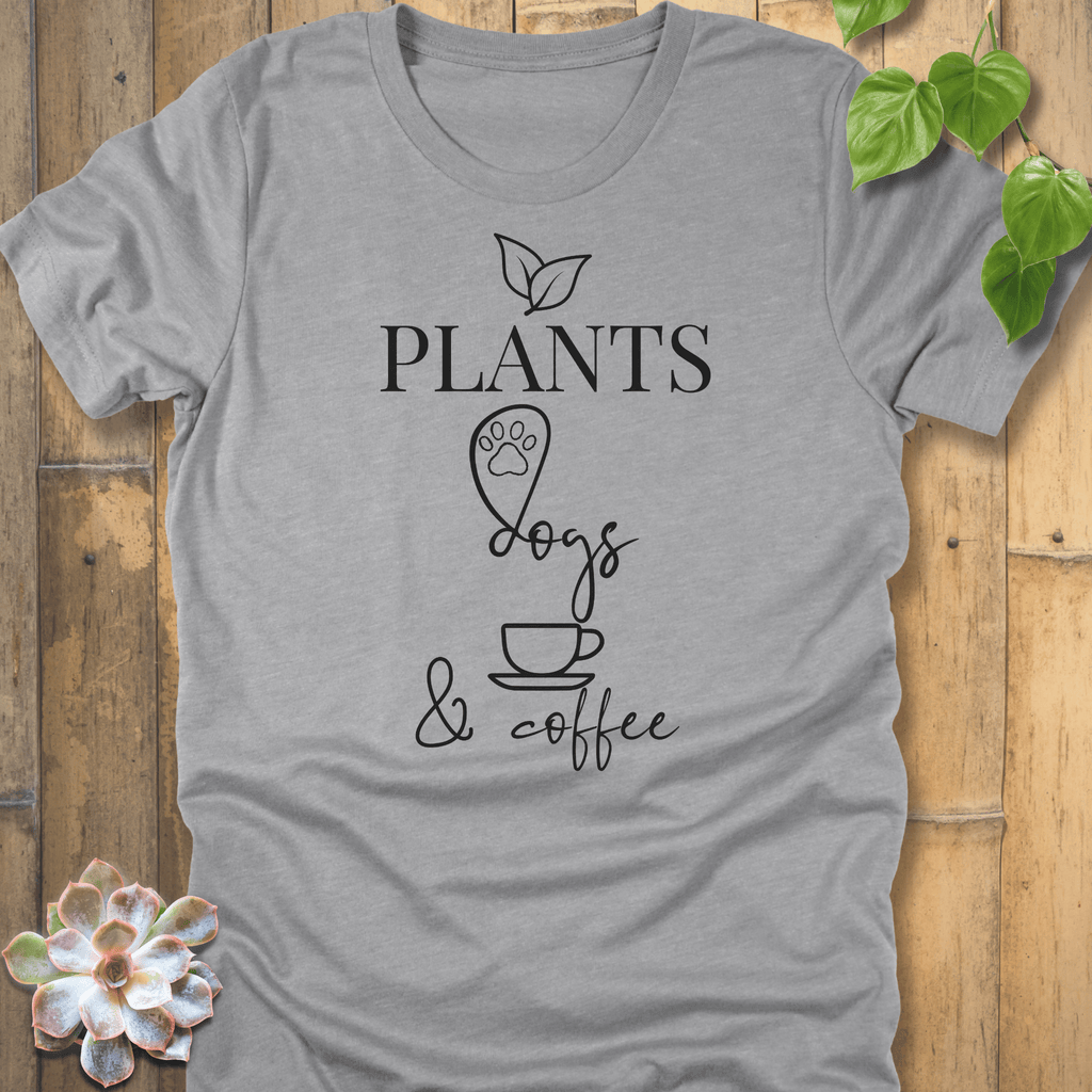 Athletic Heather / S Dogs & Coffee T-Shirt T-Shirt