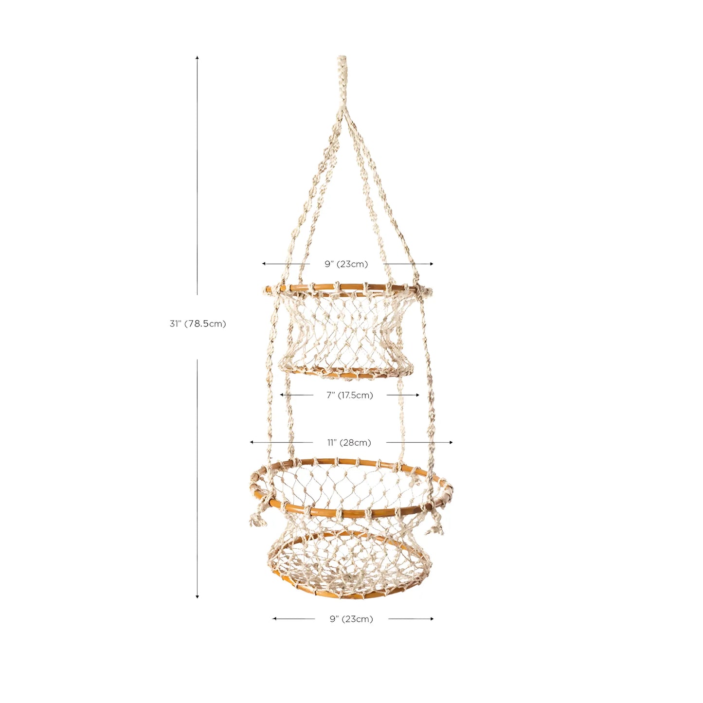 Double Hanging Basket – Handcrafted Jhuri Planter Home & Garden