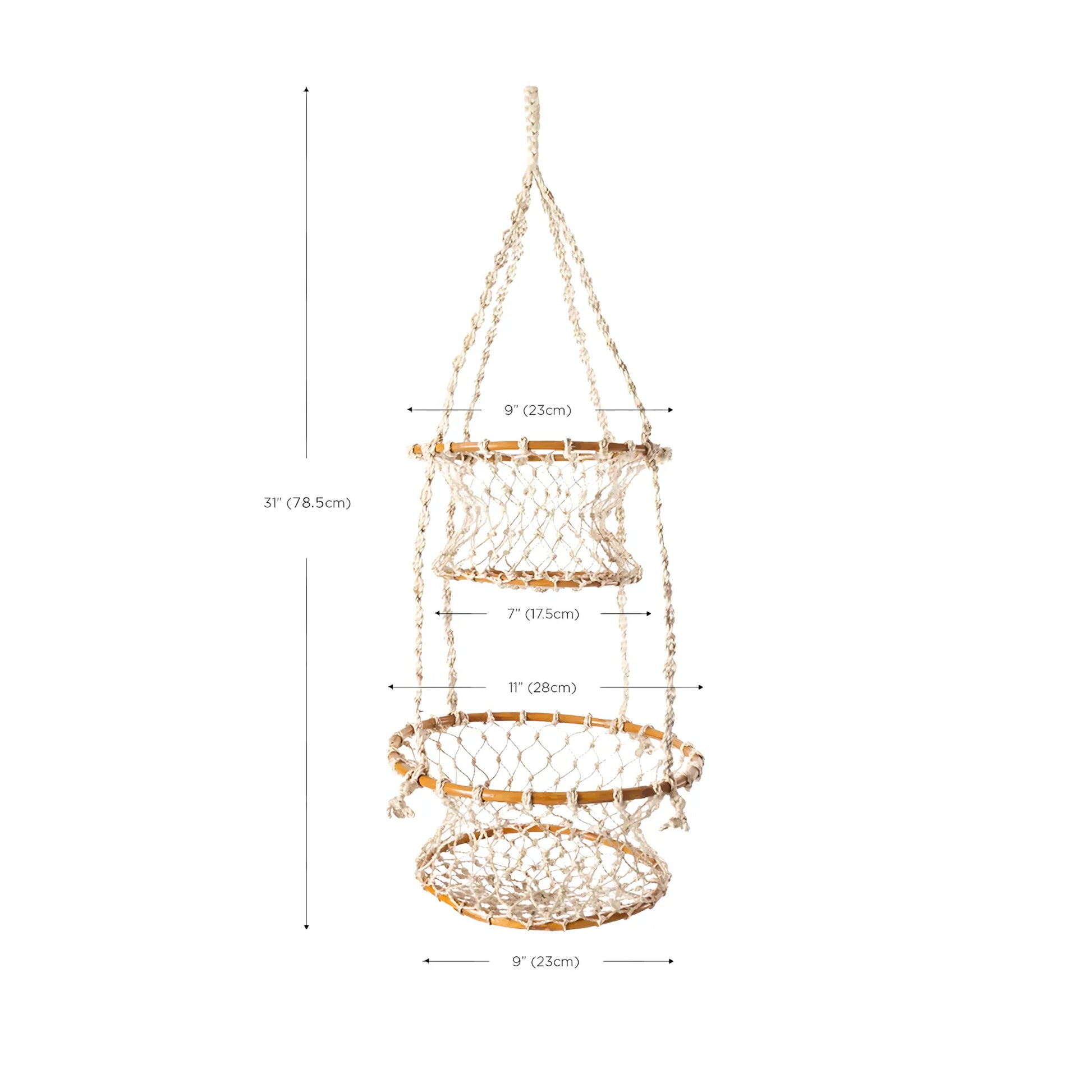 Double Hanging Basket – Handcrafted Jhuri Planter Home & Garden