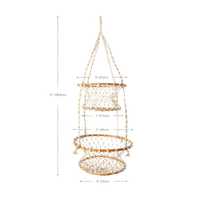 Double Hanging Basket – Handcrafted Jhuri Planter Home & Garden