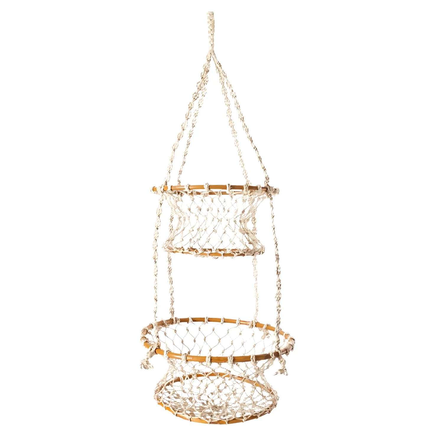 Double Hanging Basket – Handcrafted Jhuri Planter Home & Garden