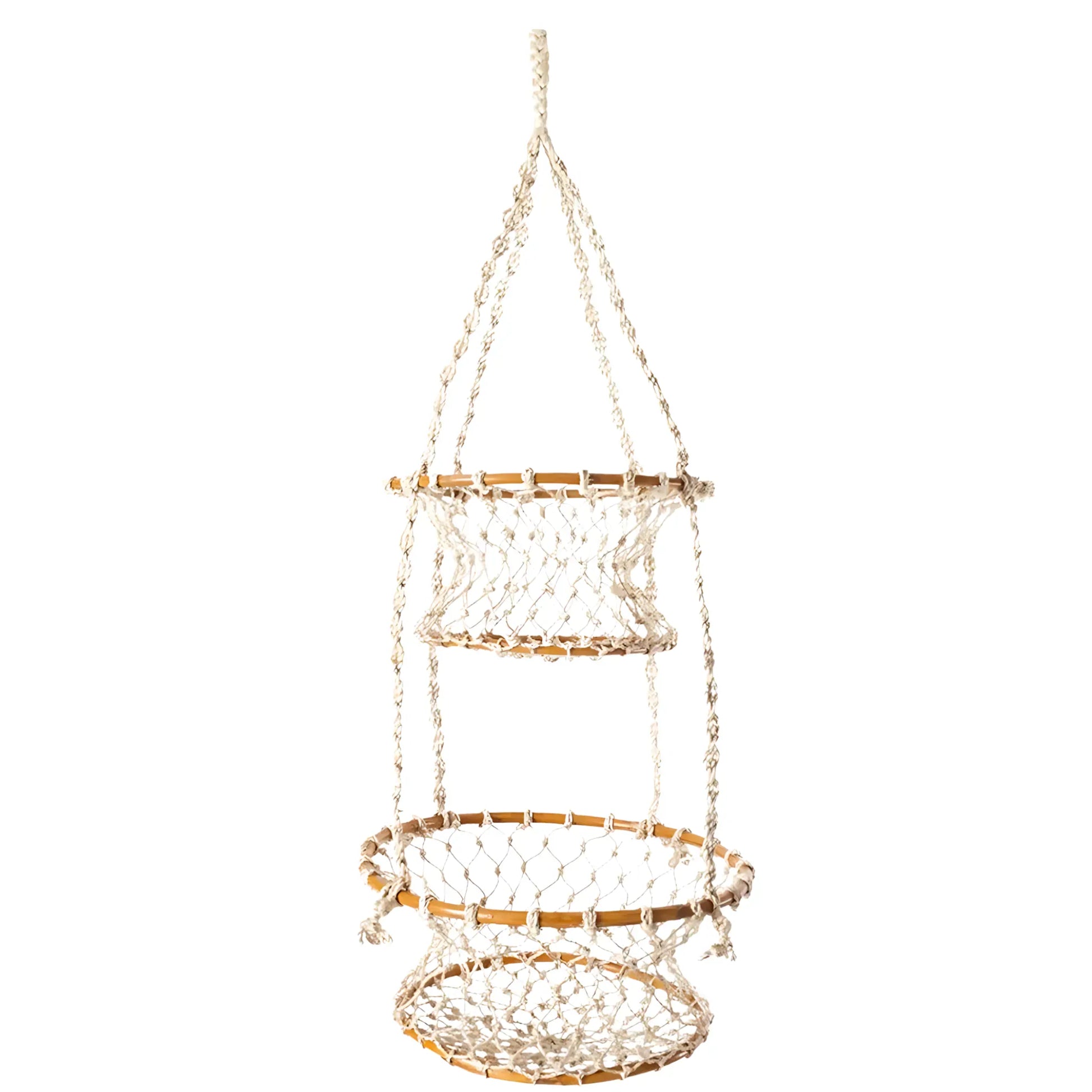 Double Hanging Basket – Handcrafted Jhuri Planter Home & Garden