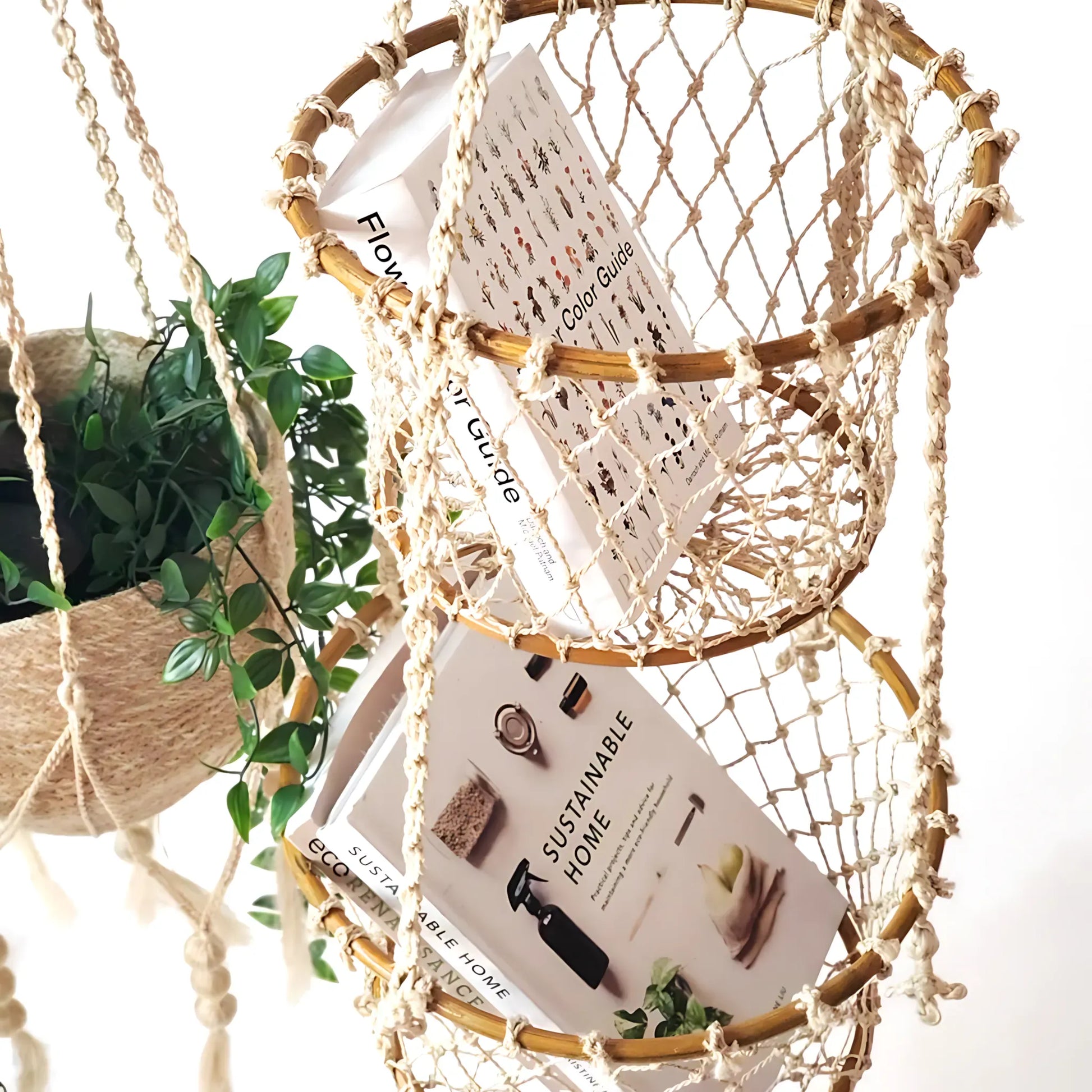 Double Hanging Basket – Handcrafted Jhuri Planter Home & Garden