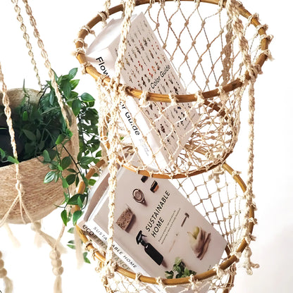 Double Hanging Basket – Handcrafted Jhuri Planter Home & Garden