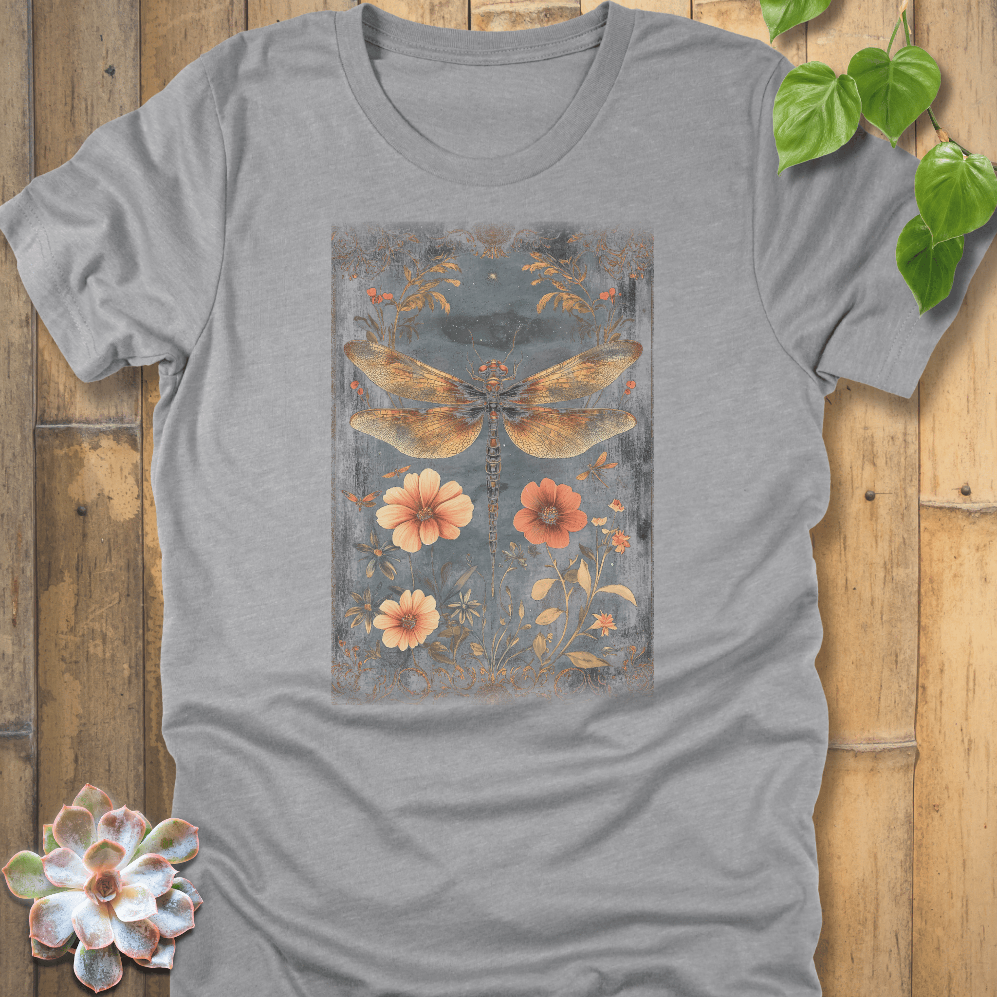 Athletic Heather / S Dragonfly Garden T-Shirt T-Shirt