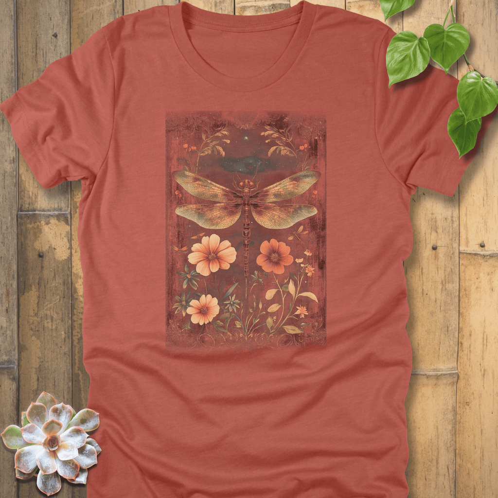 Heather Clay / S Dragonfly Garden T-Shirt T-Shirt