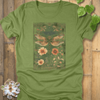 Heather Green / M Dragonfly Garden T-Shirt T-Shirt