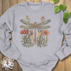 Sport Grey / S Dragonfly & Wildflower Sweatshirt Sweatshirt