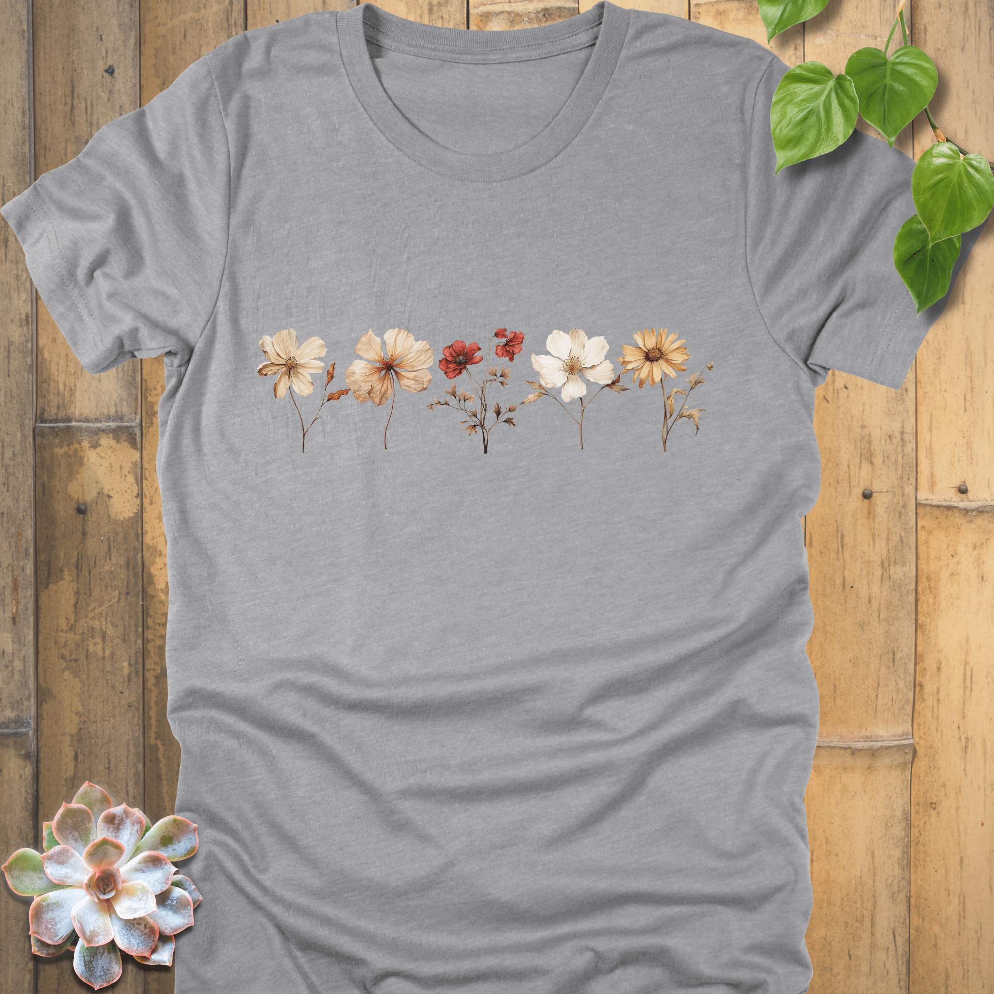 Athletic Heather / S Dried Wildflowers T-Shirt T-Shirt