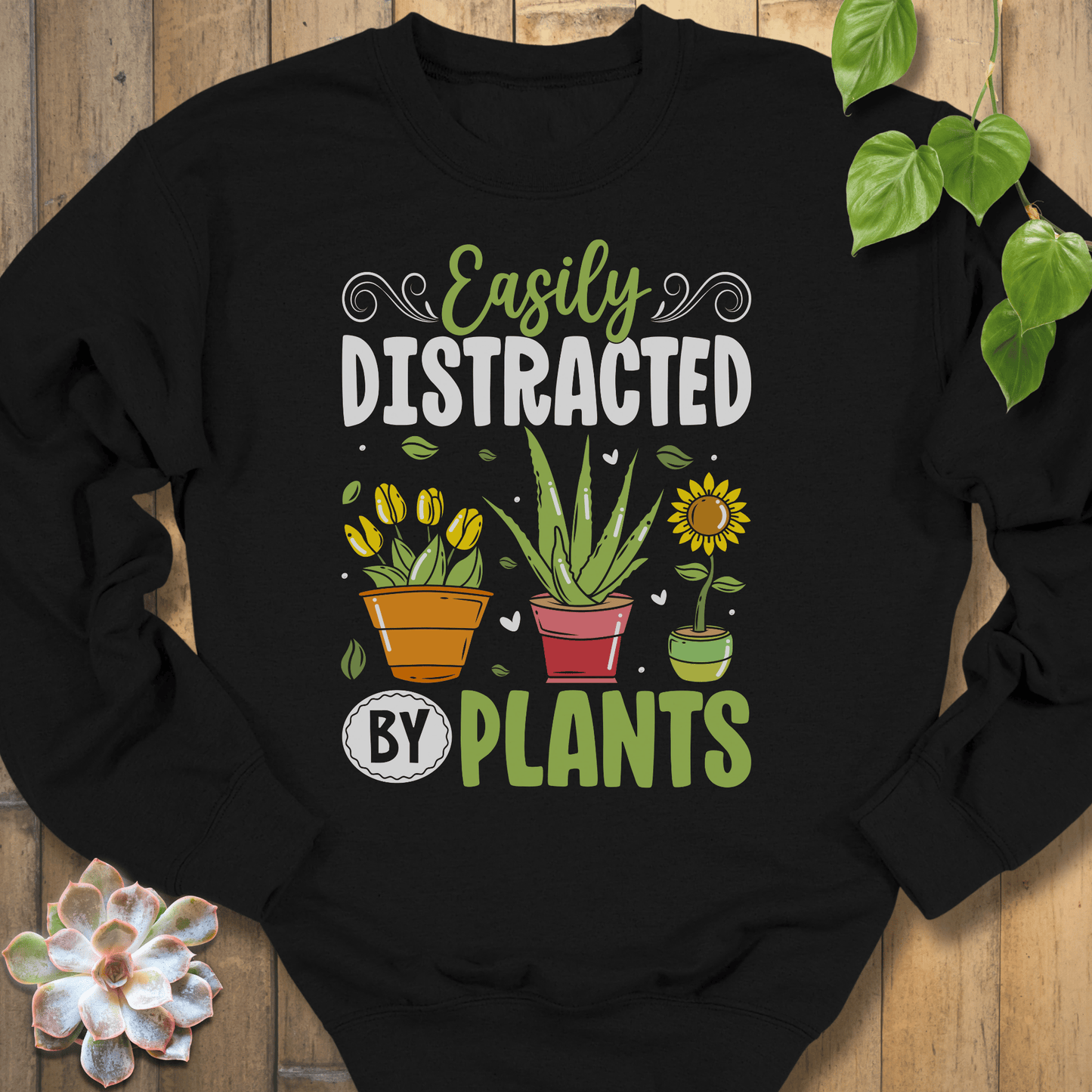 Black / S Easily Distracted Sweatshirt Sweatshirt