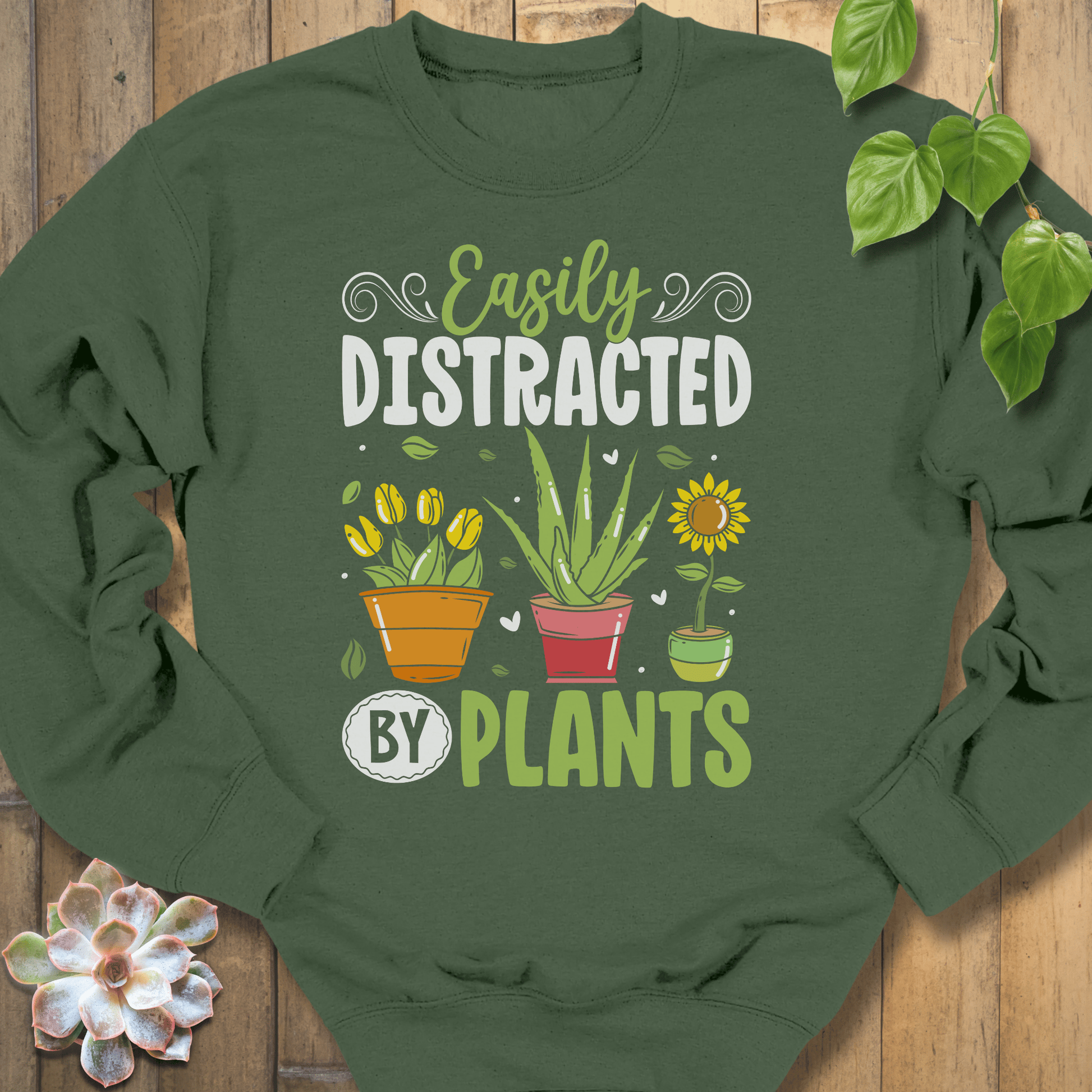 Military Green / S Easily Distracted Sweatshirt Sweatshirt