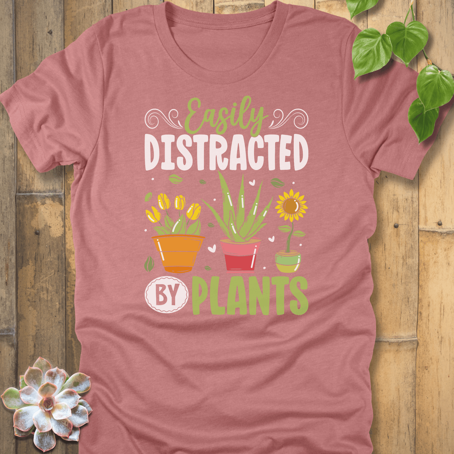 Heather Mauve / S Easily Distracted T-Shirt T-Shirt