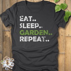 Dark Grey Heather / S Eat, Sleep, Garden, Repeat - T-Shirt T-Shirt