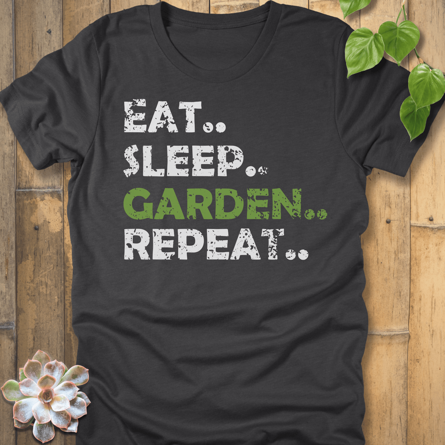 Dark Grey Heather / S Eat, Sleep, Garden, Repeat - T-Shirt T-Shirt
