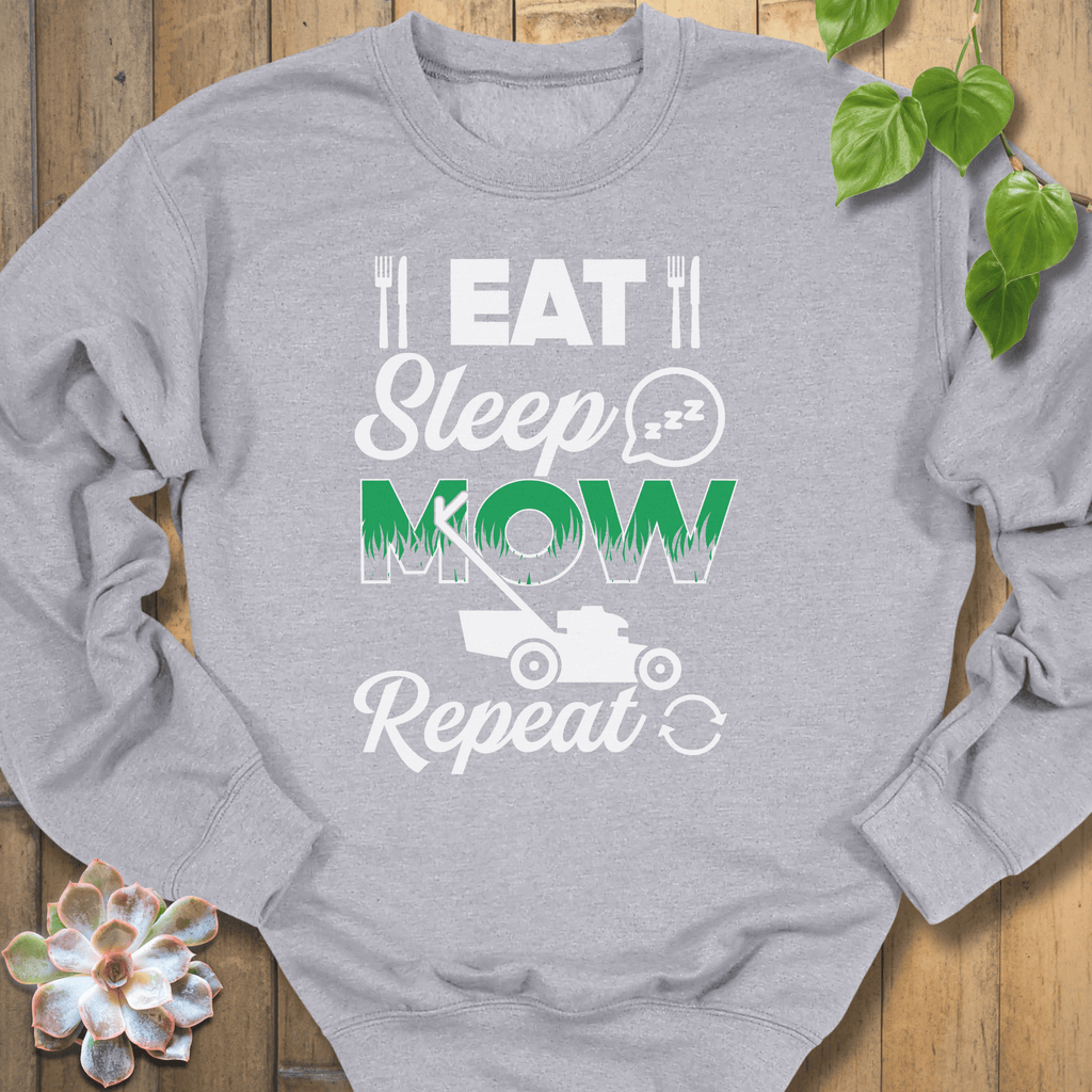 Sport Grey / S Eat Sleep, Mow Repeat Sweatshirt Sweatshirt