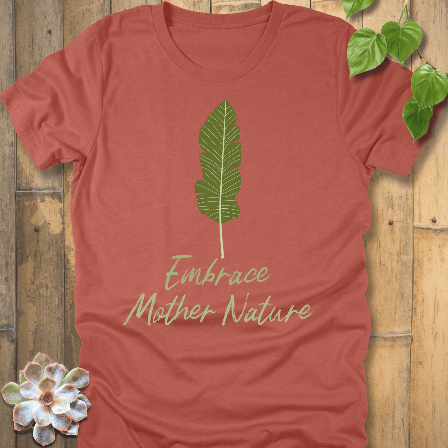Heather Clay / S Embrace Mother Nature T-shirt T-Shirt
