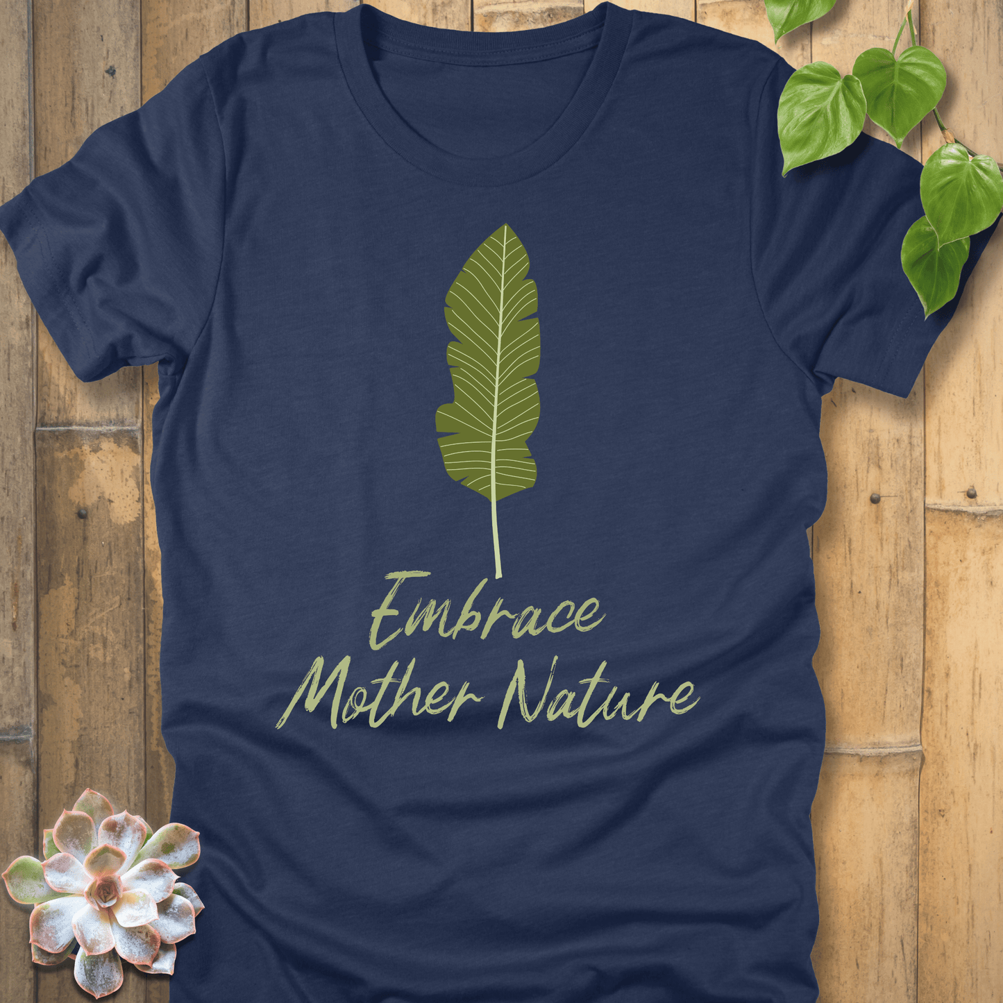 Heather Navy / S Embrace Mother Nature T-shirt T-Shirt