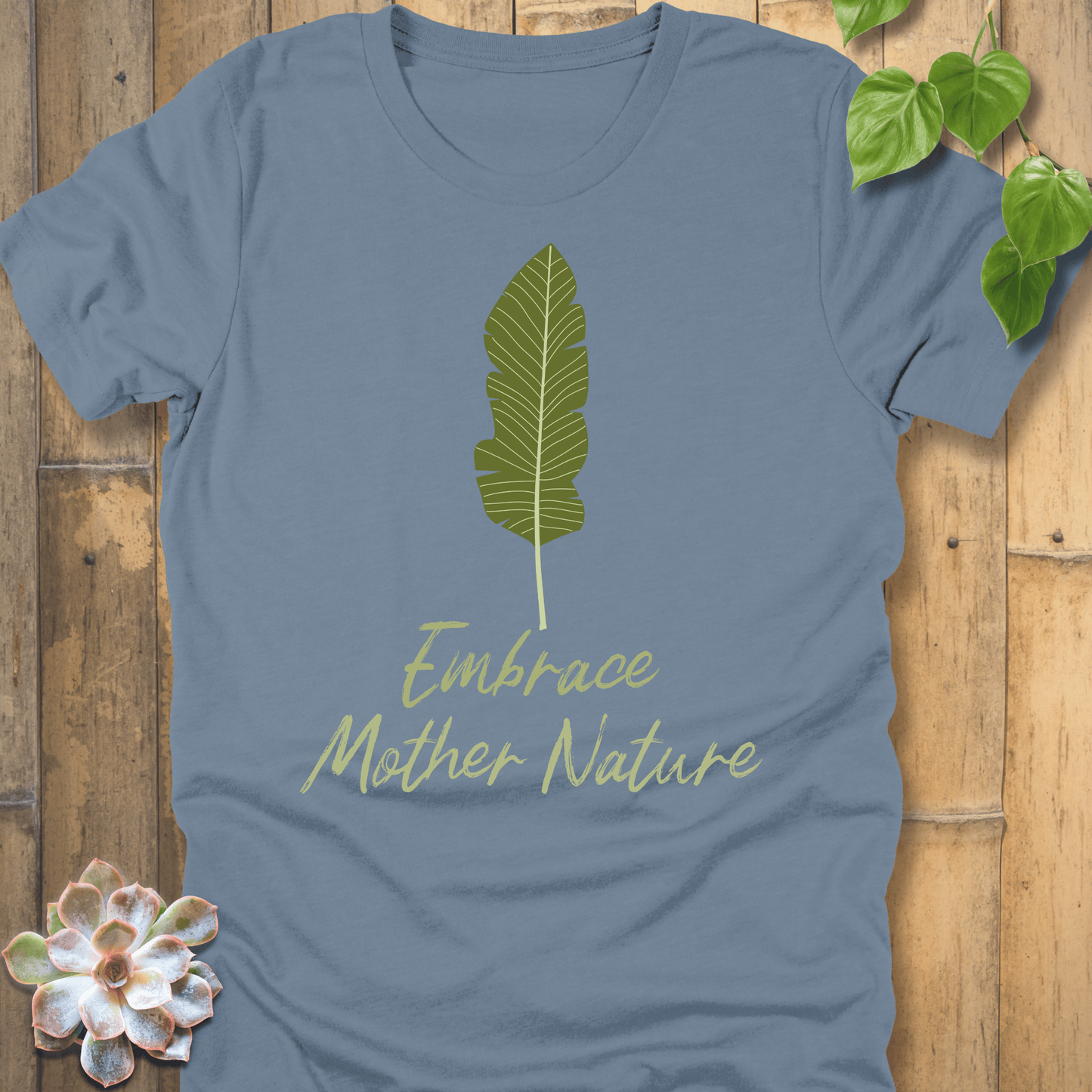 Steel Blue / S Embrace Mother Nature T-shirt T-Shirt