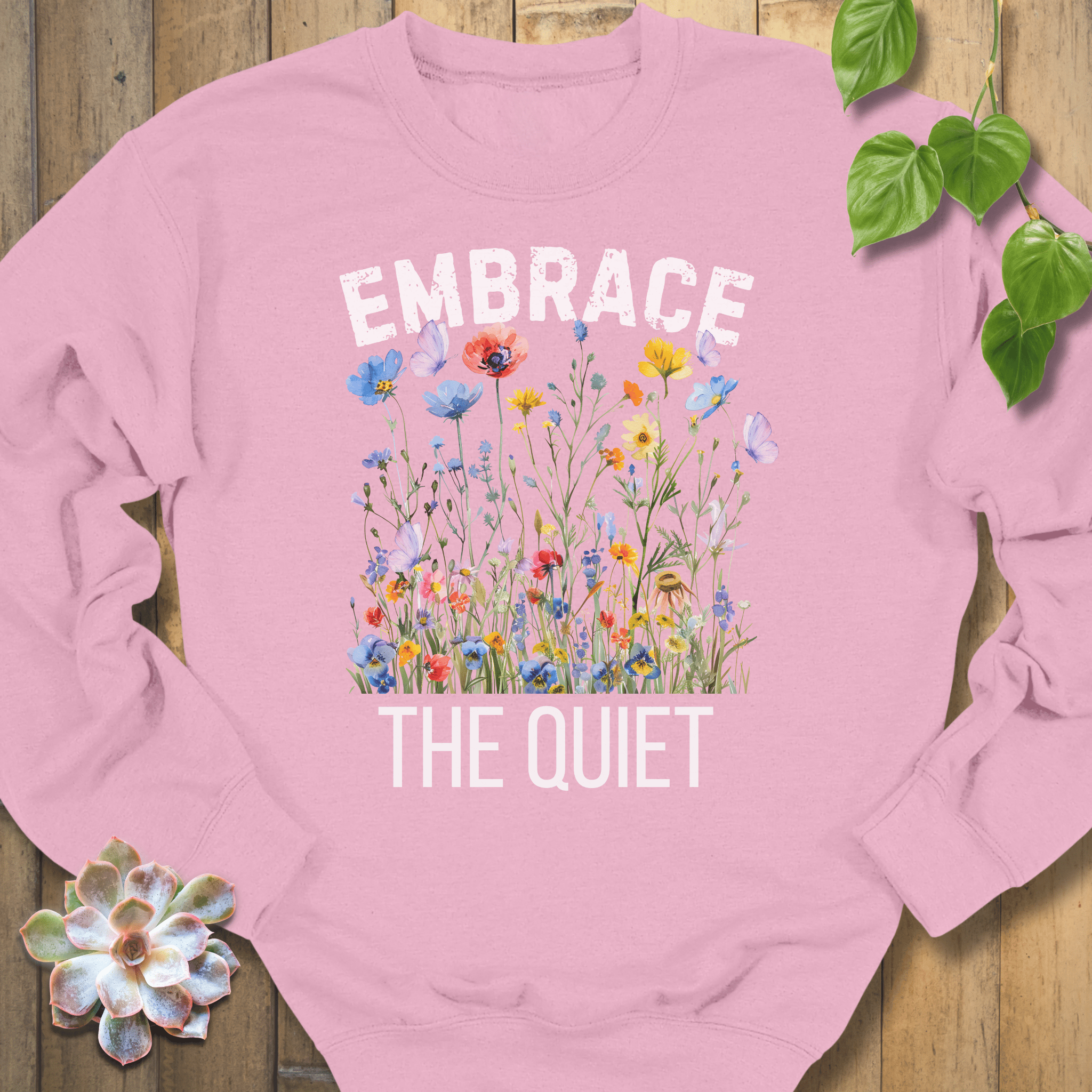 Light Pink / S Embrace The Quiet Sweatshirt Sweatshirt